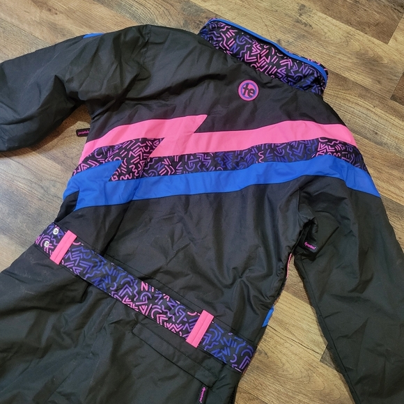 Tipsy Elves Women's Retro Insulated Waterproof One Piece Jumpsuit Size Medium - Picture 11 of 11